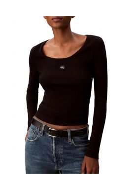 Γυναικείο Μακρυμάνικο T-shirt Μαύρο Calvin Klein LV047D218G-UB1