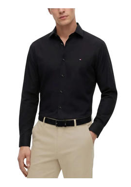 Ανδρικό Πουκάμισο Μαύρο Tommy Hilfiger MW0MW43122-BDS