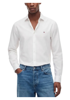 Ανδρικό Πουκάμισο Λευκό Tommy Hilfiger MW0MW43749-YBR