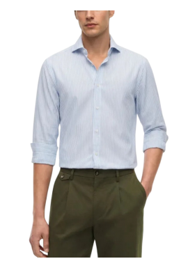 Ανδρικό Ριγέ Πουκάμισο Γαλάζιο Tommy Hilfiger MW0MW42722-C14