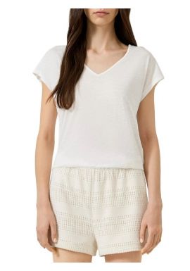 Γυναικείο T-shirt Λευκό S.Oliver 2180385-0200