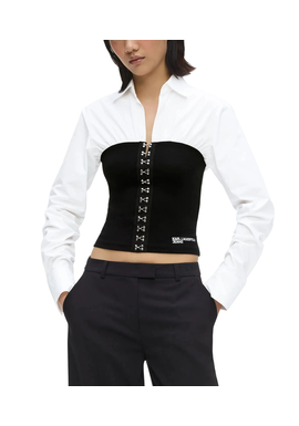 Γυναικείο Πουκάμισο Karl Lagerfeld Jeans B3W11002-101 White/Black