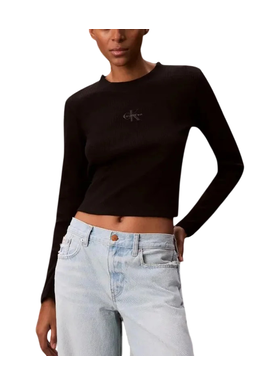 Γυναικείο Μακρυμάνικο T-shirt Μαύρο Calvin Klein LV047A803G-UB1