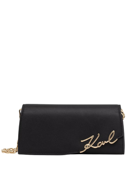 Γυναικεία K/Signature Τσάντα Χιαστί Μαύρη Karl Lagerfeld B3W30358-992 Black/Gold
