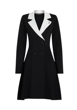 Γυναικείο Φόρεμα Μαύρο Karl Lagerfeld B3W13038-998 Black/White