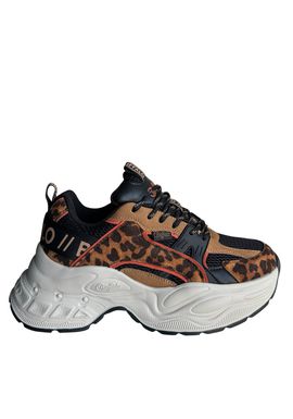 Γυναικεία Yuno Sneakers Μπεζ Buffalo BUFPD00016355-BEIGE BLACK LEO