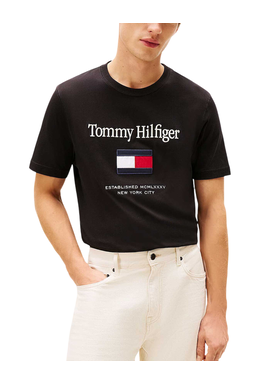 Ανδρικό T-shirt Μαύρο Tommy Hilfiger MW0MW42736-BDS