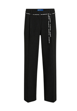 Γυναικείο Ριγέ Παντελόνι Μαύρο Karl Lagerfeld Jeans B3W10019-A60 Black