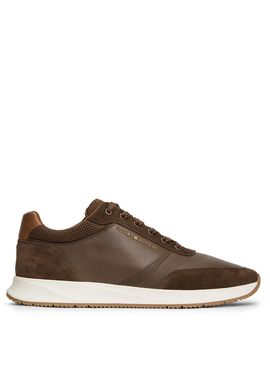 Ανδρικά Δερμάτινα Sneakers Καφέ Tommy Hilfiger FM0FM05910-GT6