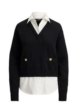 Γυναικείο Πουλόβερ Μαύρο Ralph Lauren 200B24254001-Black White