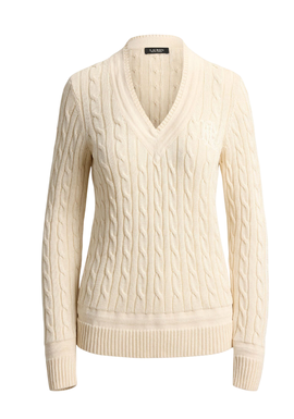 Γυναικείο Πουλόβερ Κρεμ Ralph Lauren 200888795011-CREAM