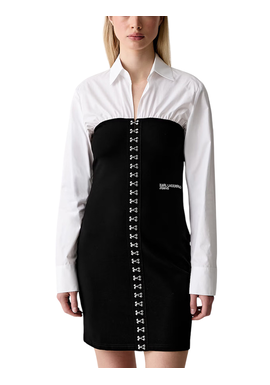 Γυναικείο Φόρεμα Karl Lagerfeld Jeans B3W13050-101 White/Black