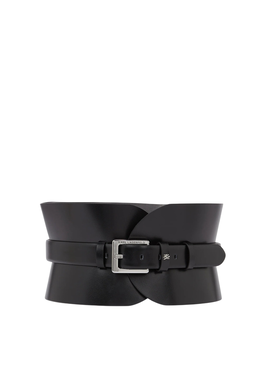 Γυναικεία Δερμάτινη K/Essential Ζώνη Μαύρη Karl Lagerfeld A1W33063-999 Black
