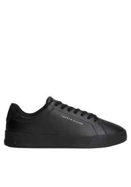 Ανδρικά Δερμάτινα Sneakers Μαύρα Tommy Hilfiger FM0FM05367-0GJ