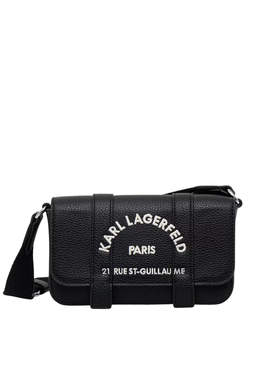 Γυναικεία K/Rsg Mini Flap Τσάντα Χιαστί Μαύρη Karl Lagerfeld B3W30342-101 White/Black