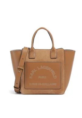 Γυναικεία Δερμάτινη K/Daily Tote Τσάντα Ταμπά Karl Lagerfeld B3W30094-1XV Caramel