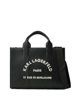 Γυναικεία K/Rsg Tote Τσάντα Μαύρη Karl Lagerfeld B1W30041-101 White/Black