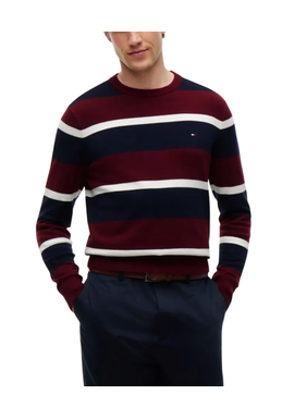 Ανδρικό Πουλόβερ Μπορντό Tommy Hilfiger MW0MW28046-0A7