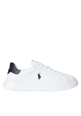 Ανδρικά Δερμάτινα RLite Court Sneakers Λευκά Ralph Lauren 809974097002-White