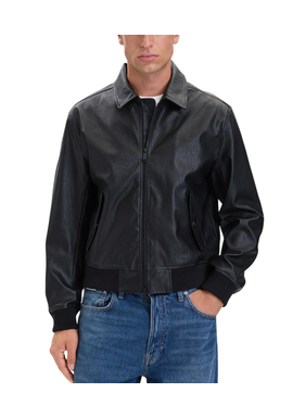 Ανδρικό Faux Leather Bomber Μπουφάν Μαύρο Calvin Klein LV04RH413G-UB1