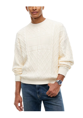 Ανδρικό Πουλόβερ Εκρού Tommy Jeans DM0DM23614-AEF