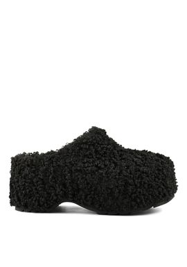 Γυναικεία Teddy Fur Clog Μαύρα Colors Of California HC SIERRA02-BLACK