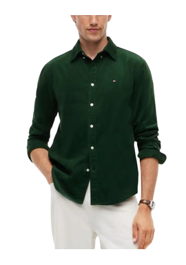 Ανδρικό Κοτλέ Πουκάμισο Πράσινο Tommy Hilfiger MW0MW40486-L07