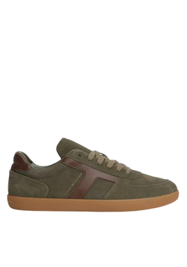 Ανδρικά Δερμάτινα Tribeca Sneakers Λαδί Tommy Hilfiger FM0FM06069-RBN