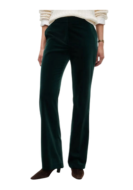 Γυναικείο Slim Βελουτέ Παντελόνι Πράσινο Tommy Hilfiger WW0WW52201-LZP