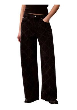 Γυναικείο Low Rise Baggy Τζιν Μαύρο Calvin Klein LV047H756G-4B3