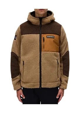 Ανδρική Yupik Fleece Ζακέτα Καφέ Napapijri NP0A8AZX-M4E1