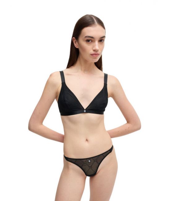 Γυναικείο Sporty Lace Στρινγκ Μαύρο Hugo 50527150-001