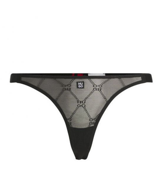 Γυναικείο Sporty Lace Στρινγκ Μαύρο Hugo 50527150-001