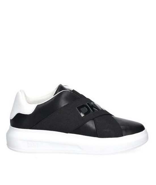 Γυναικεία Δερμάτινα Jaye Slip On Sneakers Μαύρα DKNY K4467549-BLACK