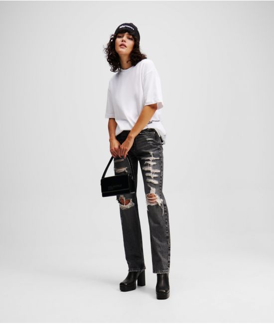 Γυναικείο T-shirt Λευκό Karl Lagerfeld Jeans A1W17030-100 WHITE