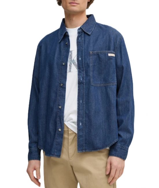 Ανδρικό Τζιν Πουκάμισο Μπλε Calvin Klein J30J327022-1AP