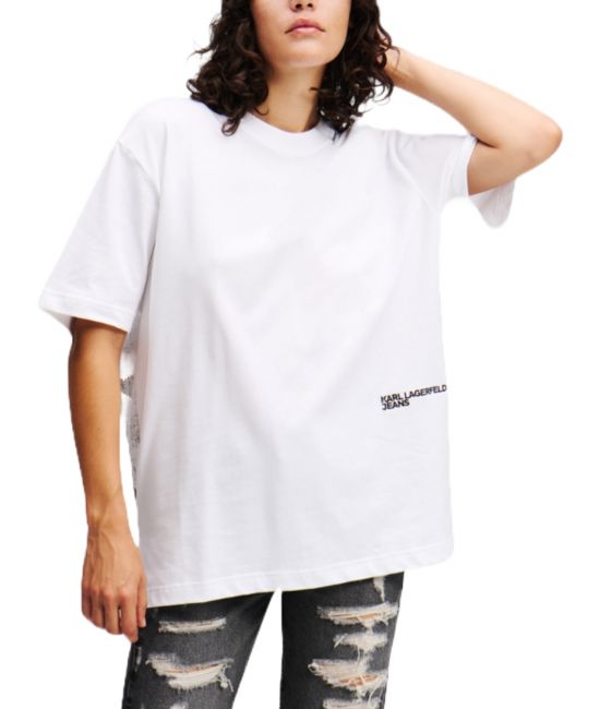 Γυναικείο T-shirt Λευκό Karl Lagerfeld Jeans A1W17030-100 WHITE