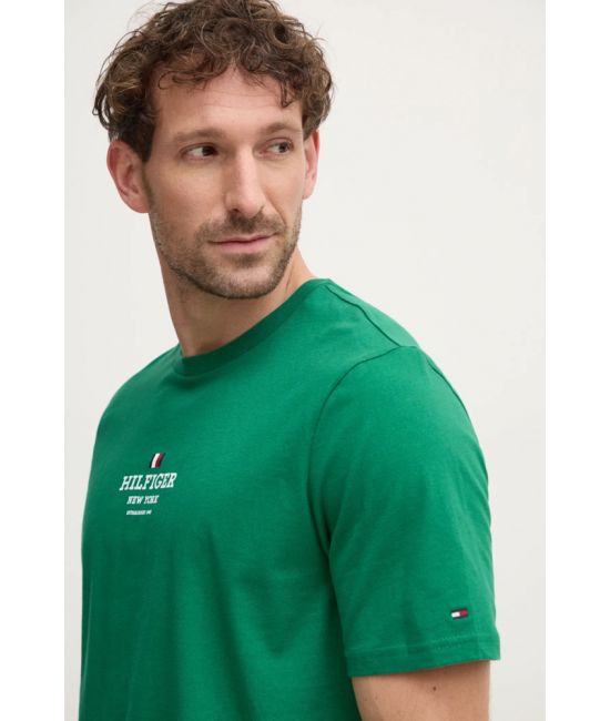 Ανδρικό T-shirt Πράσινο Tommy Hilfiger MW0MW38980-L4F