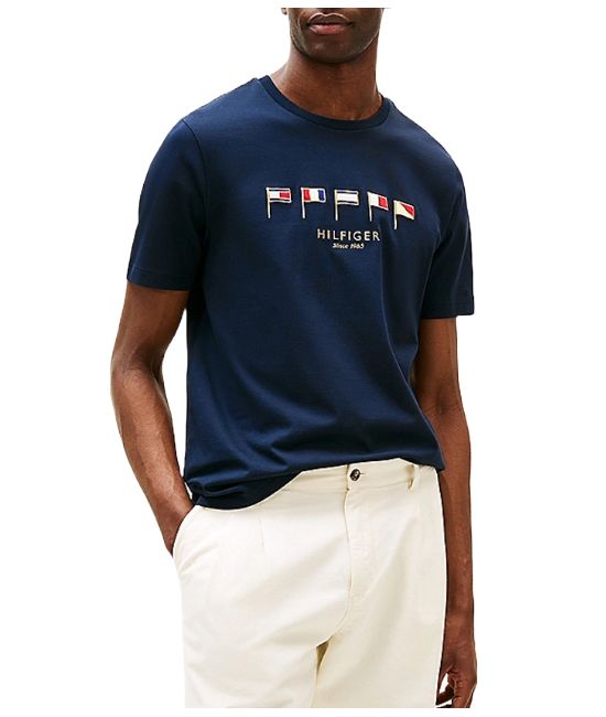 Ανδρικό T-shirt Navy Μπλε Tommy Hilfiger MW0MW38616-DW5