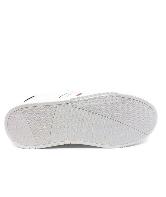 Ανδρικά Δερμάτινα Sneakers Λευκά Tommy Hilfiger FM0FM05406-YBS