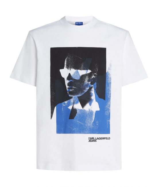 Ανδρικό T-shirt Λευκό Karl Lagerfeld Jeans A2M17036-100 WHITE