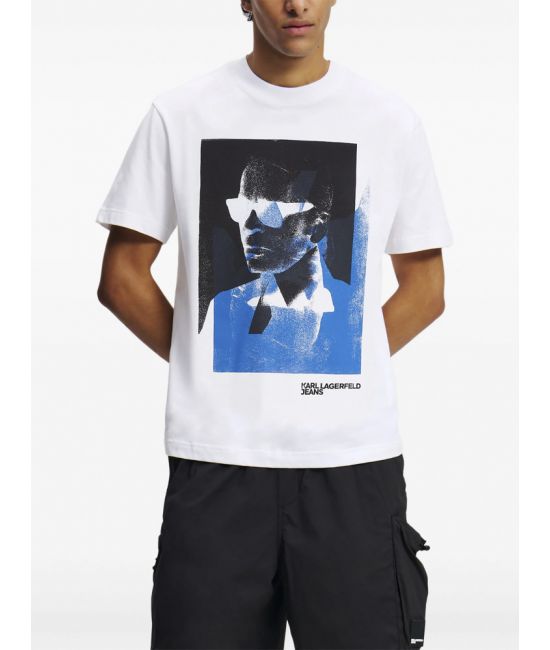 Ανδρικό T-shirt Λευκό Karl Lagerfeld Jeans A2M17036-100 WHITE