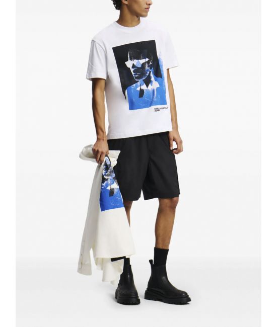 Ανδρικό T-shirt Λευκό Karl Lagerfeld Jeans A2M17036-100 WHITE
