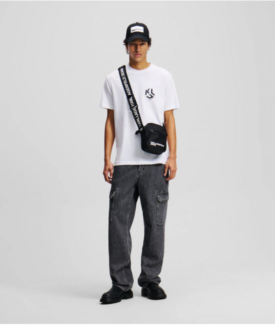 Ανδρικό Monogram T-shirt Λευκό Karl Lagerfeld Jeans A2M17072-100 WHITE