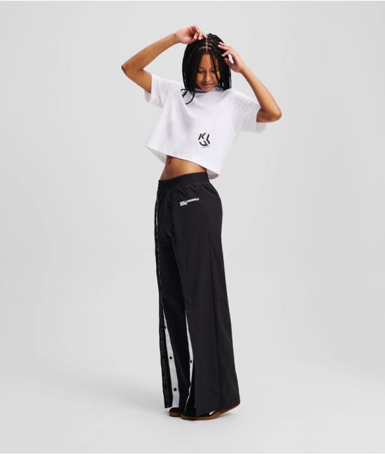 Γυναικείο Cropped Monogram T-shirt Λευκό Karl Lagerfeld Jeans A2W17076-100 WHITE