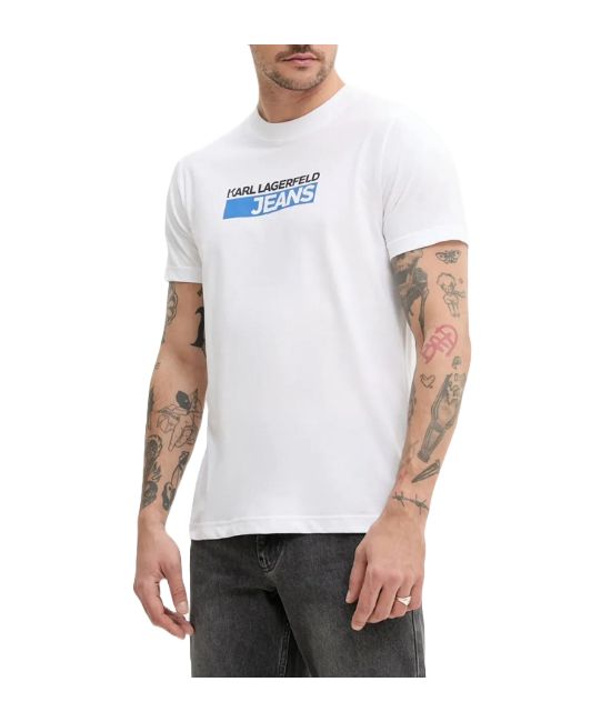 Ανδρικό Slim T-shirt Λευκό Karl Lagerfeld Jeans A2M17074-100 WHITE