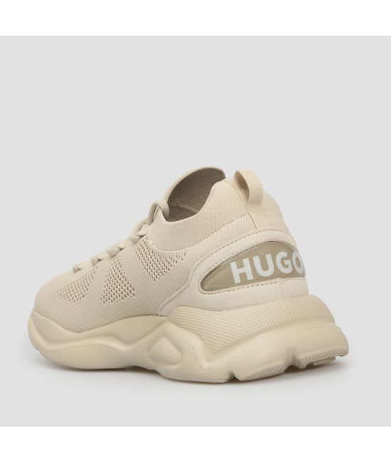Ανδρικά Leon Runn Kn Lace Up Sneakers Μπεζ Hugo 50541684-283
