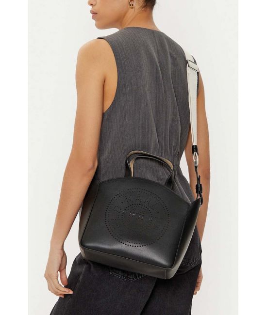 Γυναικεία Δερμάτινη K/Circle Tote Τσάντα Μαύρη Karl Lagerfeld A1W30058-999 Black
