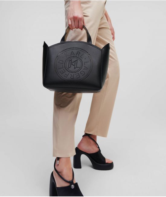 Γυναικεία Δερμάτινη K/Circle Tote Τσάντα Μαύρη Karl Lagerfeld A1W30058-999 Black