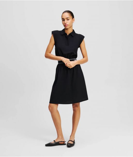 Γυναικείο Polo Φόρεμα Μαύρο Karl Lagerfeld A2W13038-999 Black